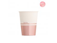 Balti puodeliai su rožiniu auksu (8vnt/250ml)